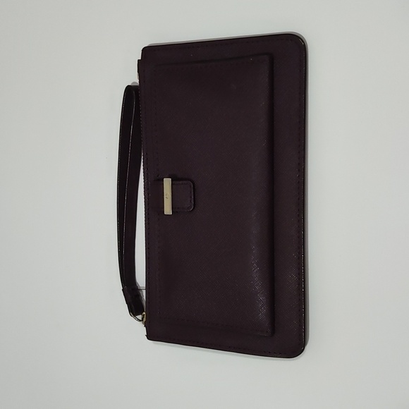 Kate Spade Wristlet Burgundy Merlot Wallet 8" x 4" - Picture 2 of 4